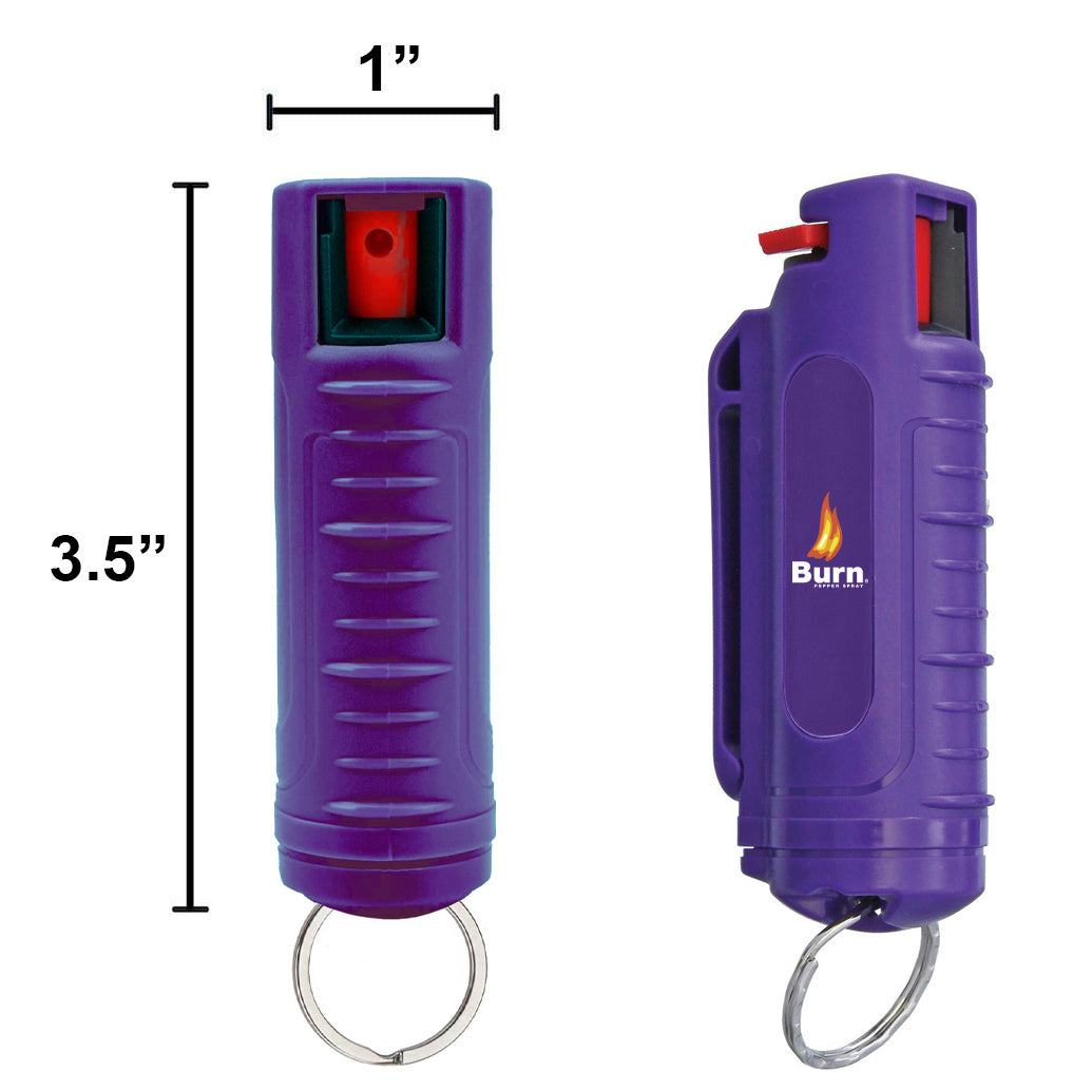 Burn Pepper Spray Keychain for Self Defense Max Strength OC Spray