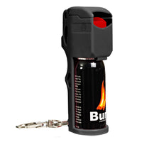 Burn Pepper Spray for Self Defense - Max Strength OC Spray - 1/2oz Keychain Case - Black