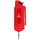 Burn Pepper Spray Keychain for Self Defense - Max Strength OC Spray - 1/2oz Molded Security Case - Red
