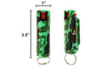 Burn Pepper Spray Keychain for Self Defense - Max Strength OC Spray - 1/2oz Molded Case - Camo