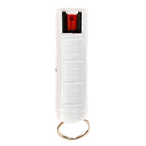 Burn Pepper Spray Keychain for Self Defense - Max Strength OC Spray - 1/2oz Molded Case - White